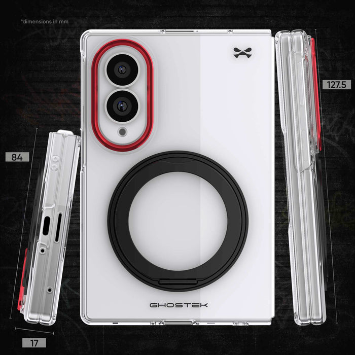 Galaxy Z Fold 8 Case Clear Red