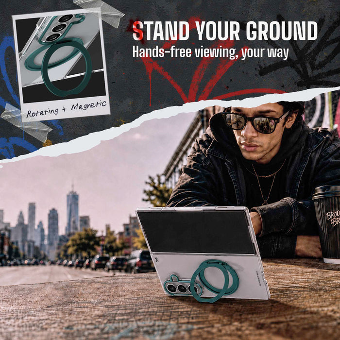 Galaxy Z Fold 8 Ultra Case Teal MagSafe Kickstand Magnetic
