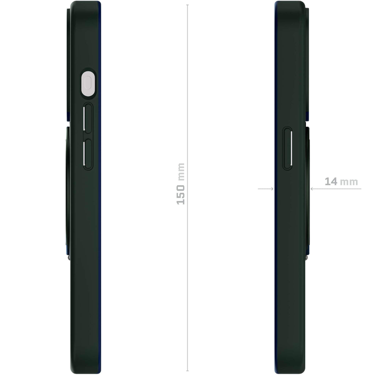 Magnetic Apple iPhone 15 Pro MagSafe Ring Kickstand Case Green