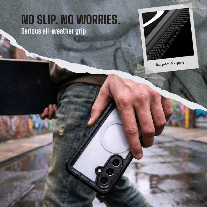 Samsung Galaxy S26 Case Waterproof with Screen Protector, MagSafe and Belt Clip Holster Full Body Heavy Duty