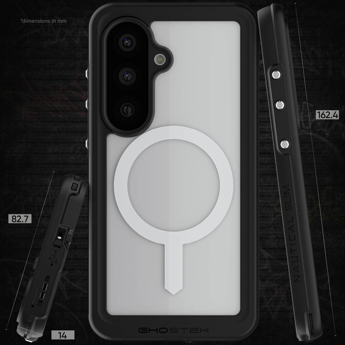 Galaxy S26 Case Waterproof with Screen Protector and MagSafe Magnetic Ring Full Body Heavy Duty Protective Cover Shell