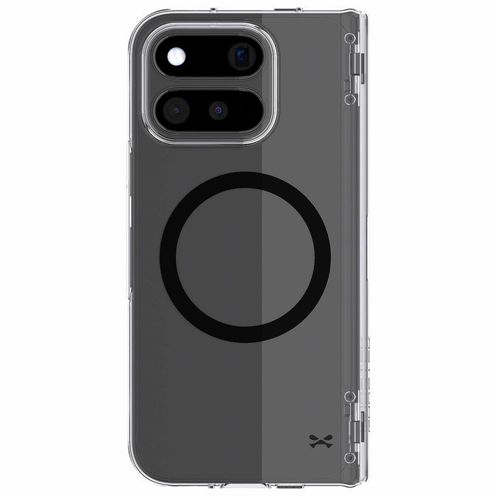 Pixel 11 Pro Fold Case Clear MagSafe Hinge Cover Black