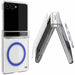 Samsung Galaxy Flip 8 Case Clear Blue MagSafe Hinge Cover