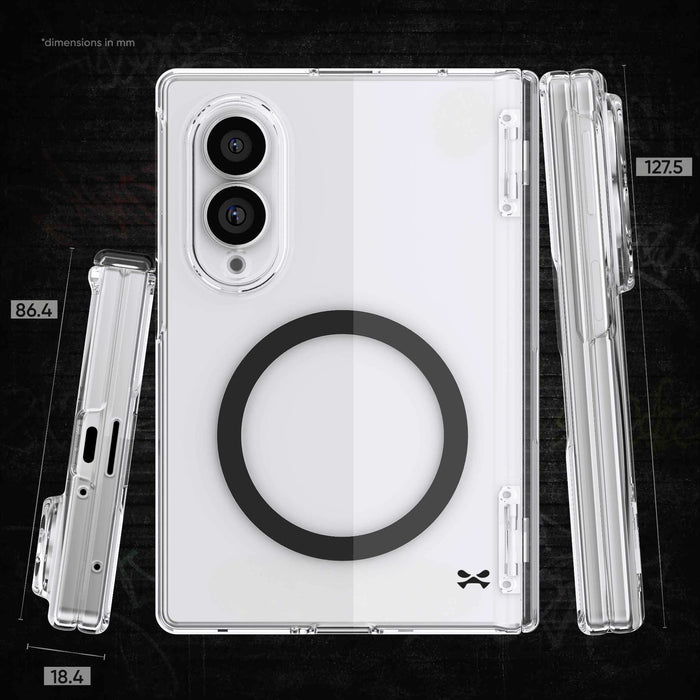 Galaxy Fold 8 Case Clear MagSafe Hinge Cover Magnetic