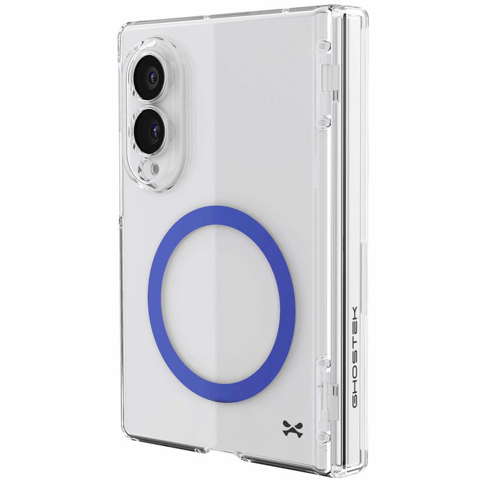 Galaxy Fold 8 Case Clear Blue MagSafe Hinge Cover Magnetic