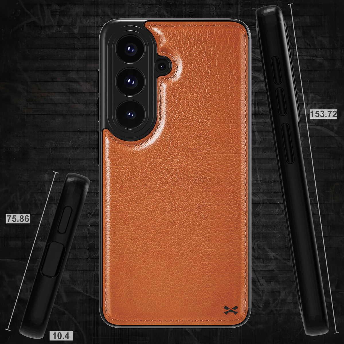 Samsung S26 Leather Case Brown with MagSafe Magnetic 