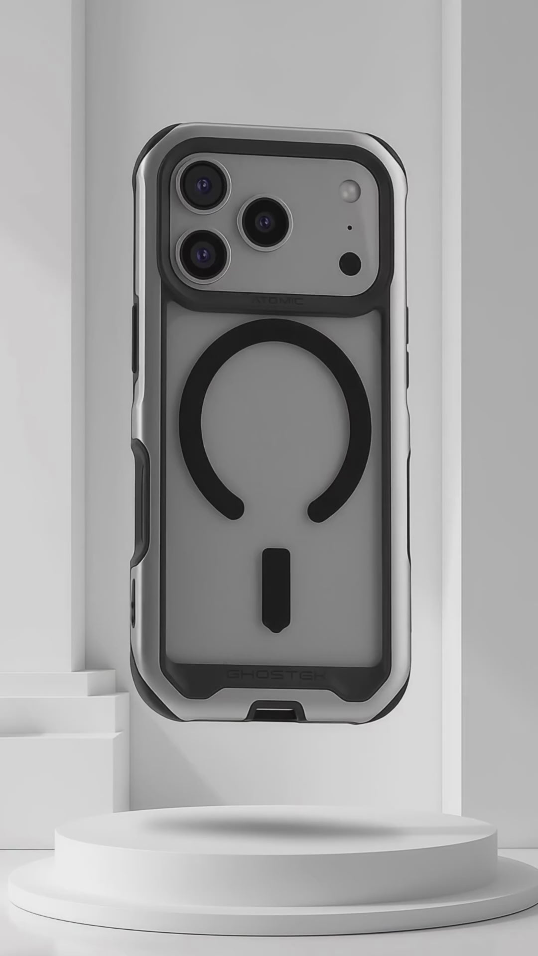 iPhone 18 Pro Metal MagSafe Case Silver Clear