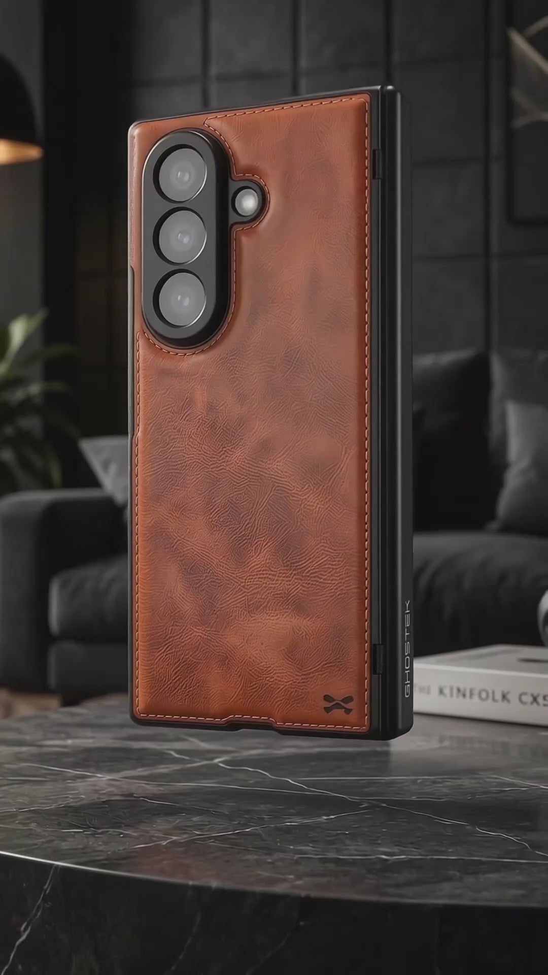 Galaxy Z Fold 8 Ultra Leather Case with MagSafe and Screen Protector