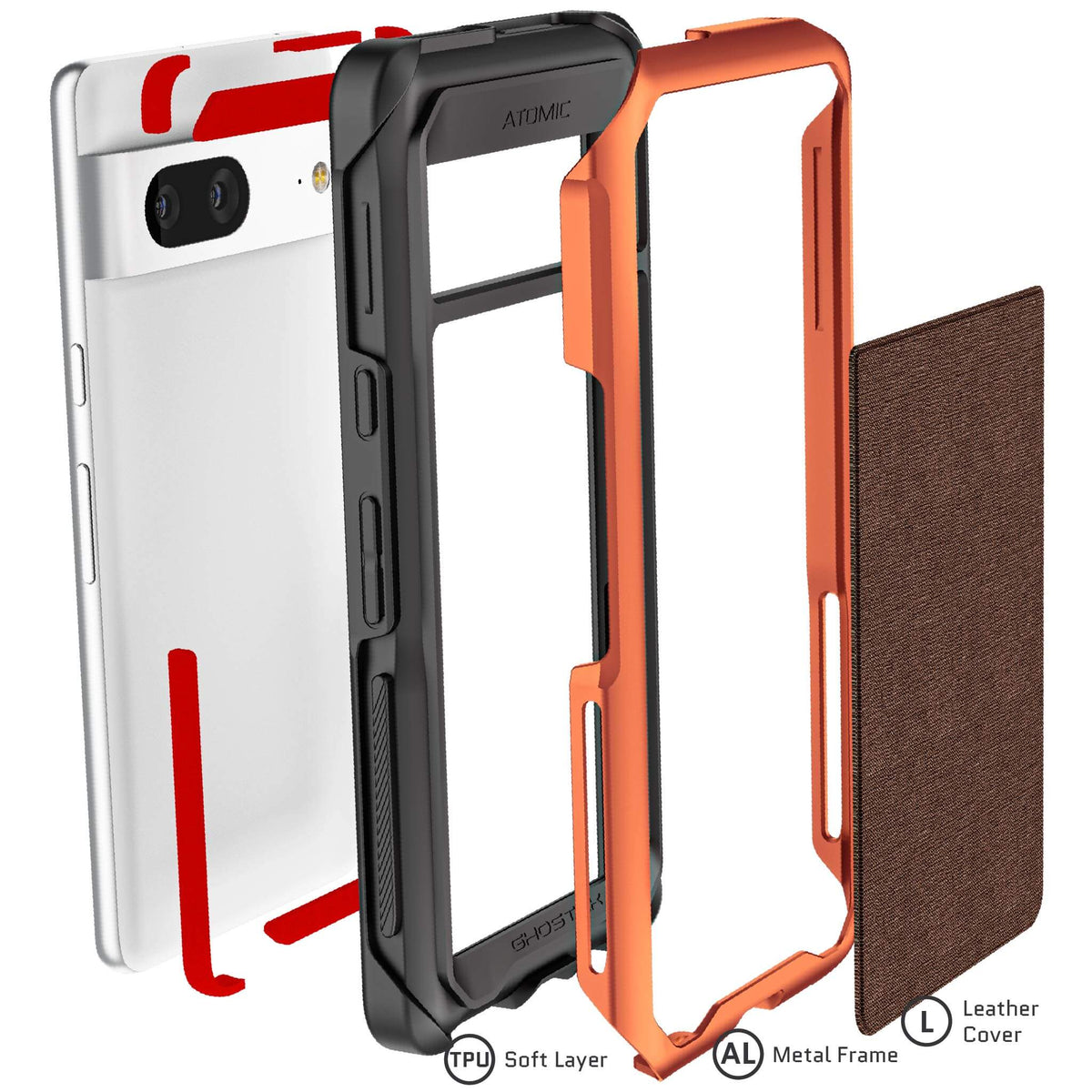 Pixel 7 Case Orange