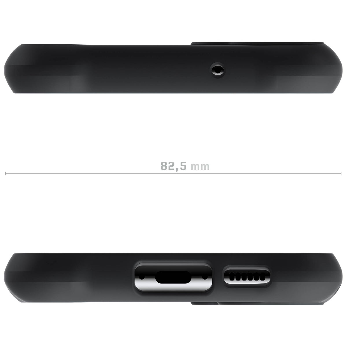 S23 Plus Black Case Clear