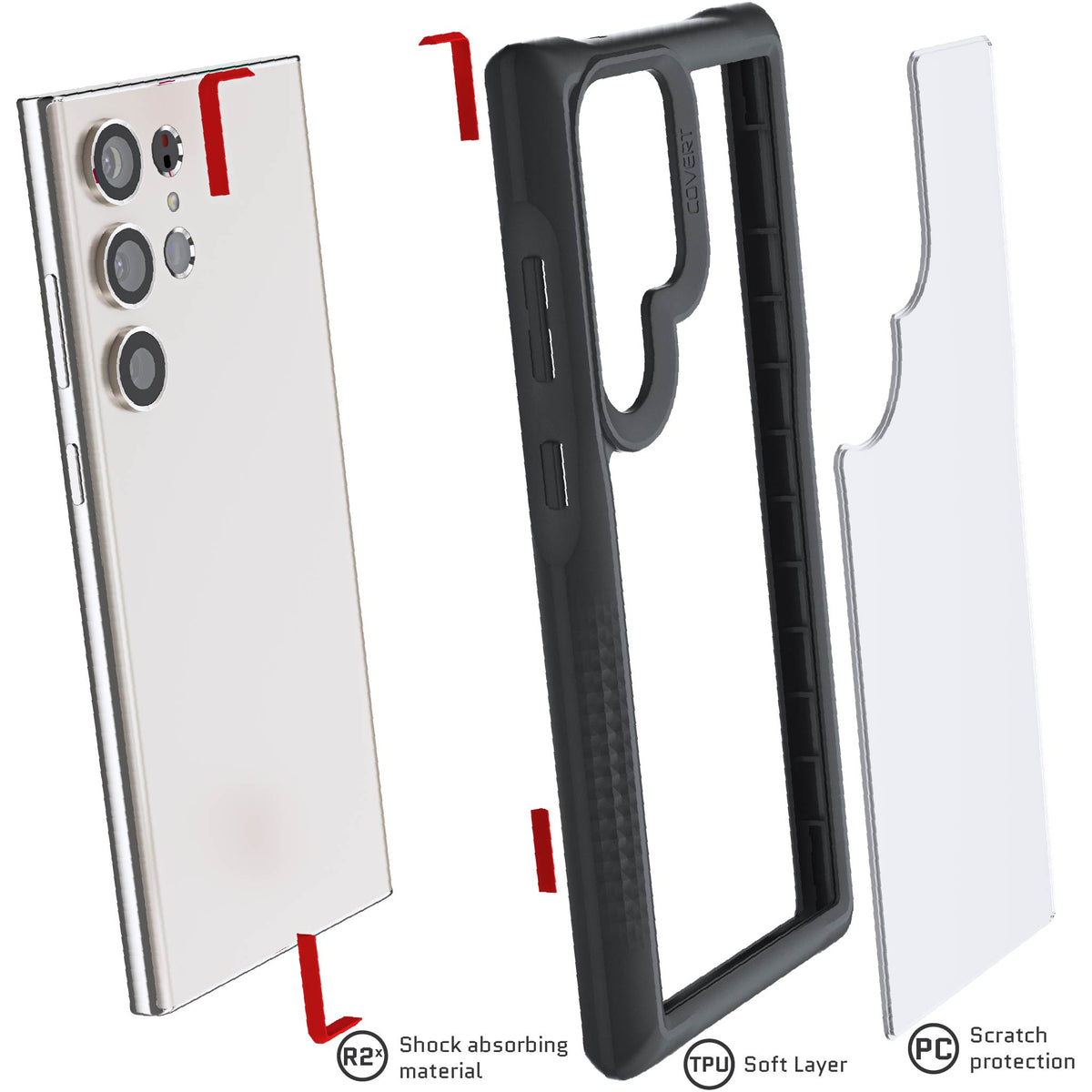 Samsung Galaxy S23 Ultra Black Case Clear